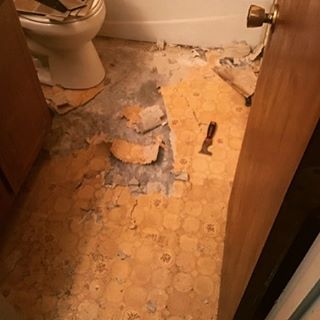 Bathroom floor remodel - a Recently Complted Project